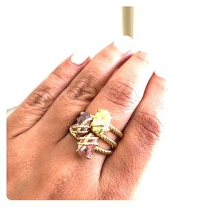 Set of three gold rings